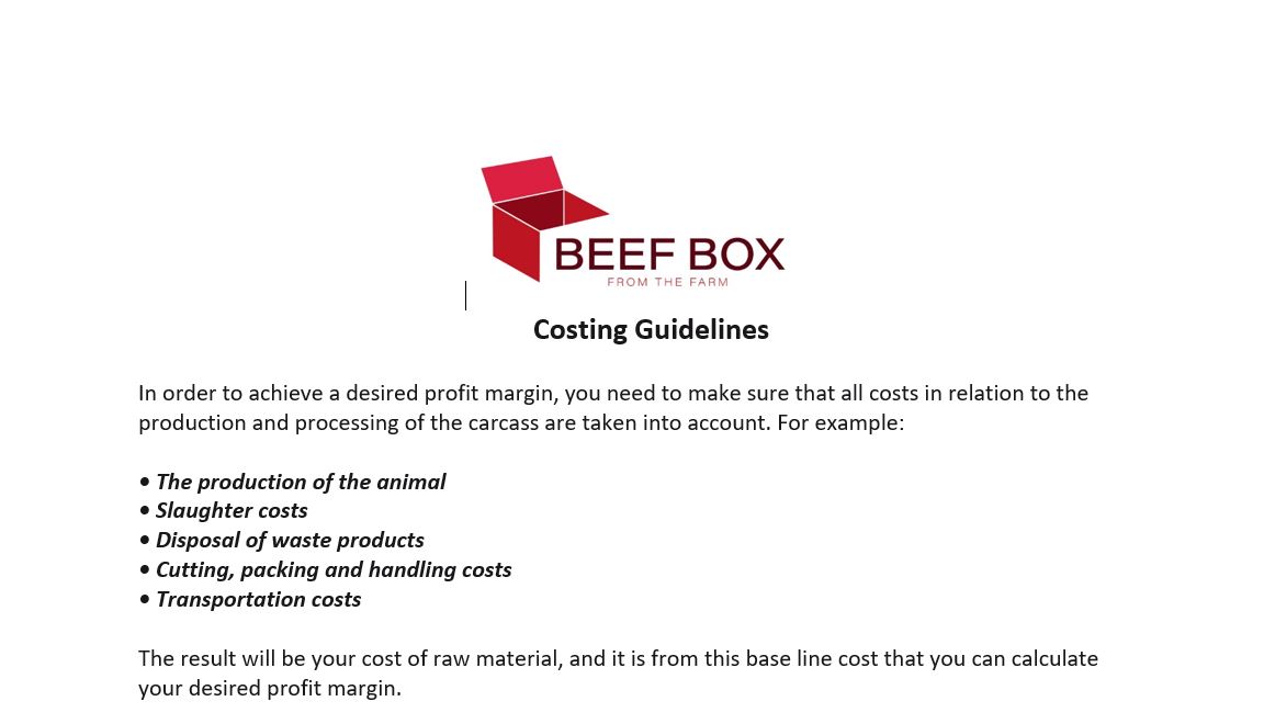 BEEF BOX. FROM THE FARM.